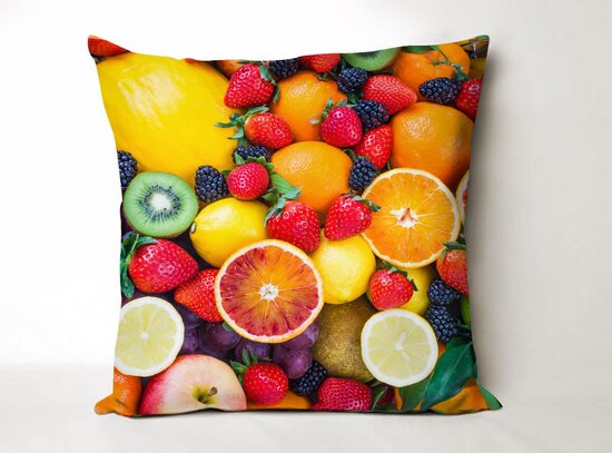 Cotton Canvas Fabric Digitally Printed Fruit